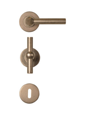 Deurklink oud zilver Petra